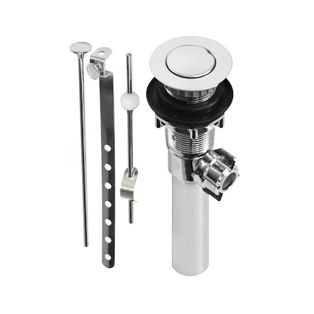 Thrifco Plumbing 1-1/4 Inch Pop-Up & Waste Assembly, Chrome Plated Plastic 4401988